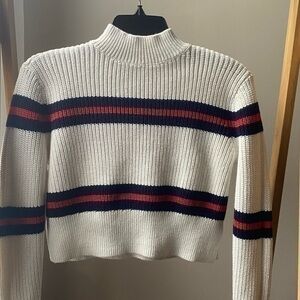 Lottie Moss striped sweater red white blue cropped crop size extra small
